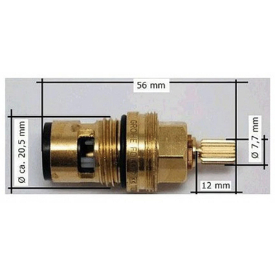 GROHE bovendeel keramisch rechtsdraaiend zonder greep 1/2
