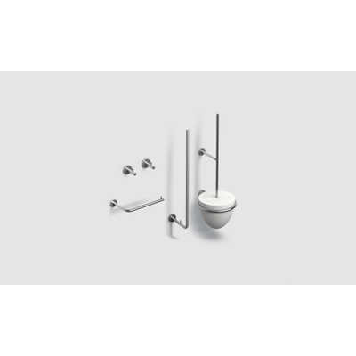 Clou Slim Toilet Accessoireset - 4-delig - geborsteld rvs