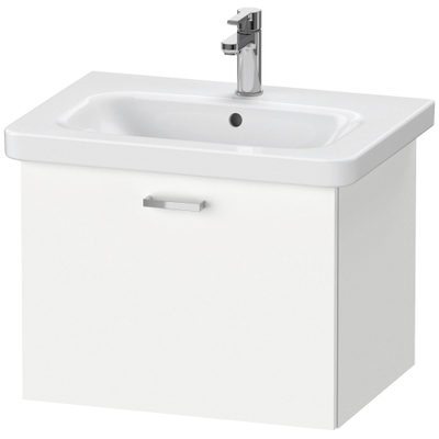 Duravit XBase Wastafelonderkast 58x44.8x44.8cm 1 lade Standaard greep met softclose spaanplaat wit Mat