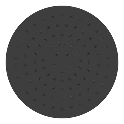 Wiesbaden Caral hoofddouche rond 20 x 1,2 cm mat zwart