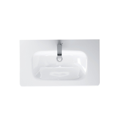 Duravit DuraStyle meubelwastafel Compact met overloop met 1 kraangat 78.5x40cm met wondergliss wit