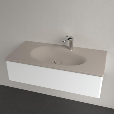Villeroy & Boch Antao Meubelwastafel - 100 x 50 x 15 cm - Almond CeramicPlus - zonder overloop