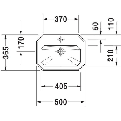 Duravit 1930 fontein 50x36.5cm wit