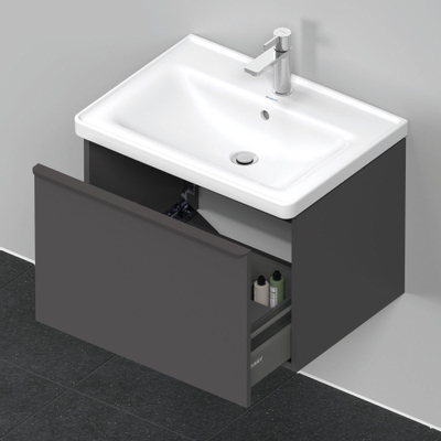 Duravit D-Neo wastafelonderkast 63.4x44x45.2cm 1 lade met softclose Grafiet Mat