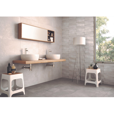 Cifre Ceramica wandtegel - 5x60cm - Rechthoek - 9mm - gerectificeerd - Betonlook - Glaciar