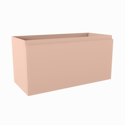 Mondiaz FLOTT wastafelonderkast - 100x45x50cm - 2 uitsparing links - softclose - Rosee