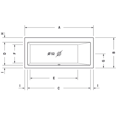 Duravit Vero bad acryl rechthoekig met rugsteun rechts 170x70x46cm wit