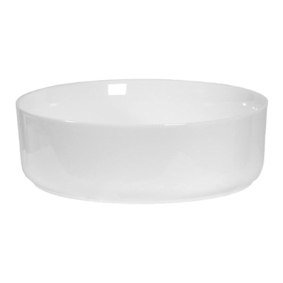 Saniclass Lavandero opbouwwaskom 36x36x12cm zonder overloop rond keramiek glanzend wit