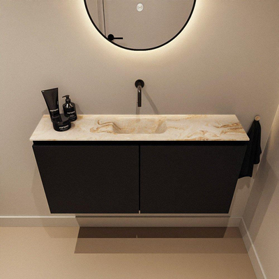 MONDIAZ TURE-DLUX 100cm toiletmeubel Urban. EDEN wastafel Frappe positie midden. Zonder kraangat.