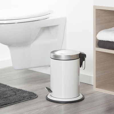 Sealskin Acero Pedaalemmer 3 liter vrijstaand Wit