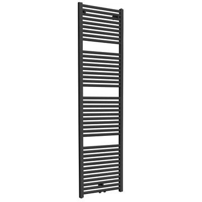 Wiesbaden Elara sierradiator antraciet 181.7x45cm midden onder aansluiting