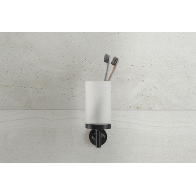 Duravit Starck T Tandenborstelhouder - matglas - zwart mat