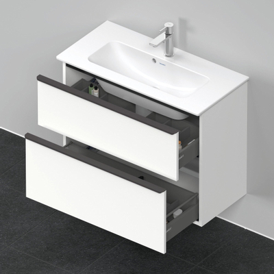 Duravit D-Neo wastafelonderkast 81x62.5x37.2cm 2 lades wit Mat