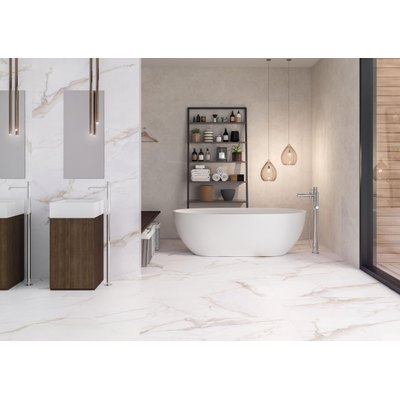 SAMPLE Cifre Cerámica Diamond Gold mat gerectificeerd Vloer- en Wandtegel Natuursteen look Mat Wit