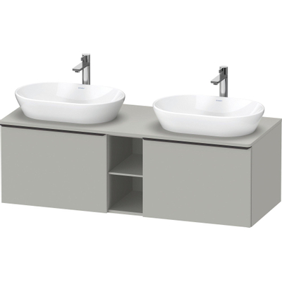 Duravit D-Neo wastafelonderkast 140x45.9x55cm 2 lades Betongrijs Mat