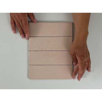 Equipe Cerámicas Kalma wandtegel - 6x18.6cm - Rose glans (roze)