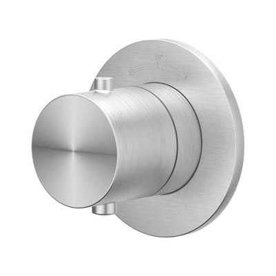 IVY Concord Afbouwdeel - doorstroom inbouwstopkraan - symmetry - rond rozet - RVS316 - geborsteld