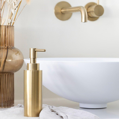 Hotbath Cobber wastafelkraan geborsteld messing (goud)