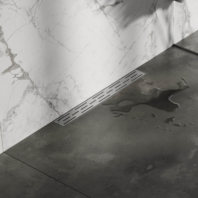 BRAUER Douchegoot - muurflens - 50x7x6.7cm - ondiep - zijuitloop - RVS