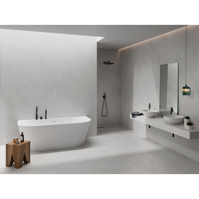 Cifre Ceramica Munich wand- en vloertegel - 60x120cm - gerectificeerd - Natuursteen look - White mat (wit)