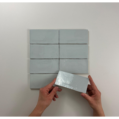 Cifre Ceramica Atlas wandtegel - 7.5x15cm - Rechthoek - 8.5mm - Aqua Brillo