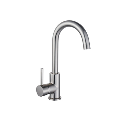 Fortifura Calvi wastafelkraan - hoog - draaibare uitloop - Geborsteld RVS PVD (RVS)