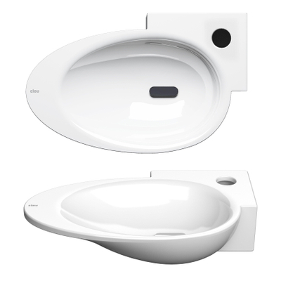 Clou First fonteinkom 38.8x24.6cm kraangat rechts Keramiek Wit