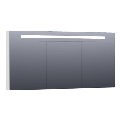 BRAUER Promise Deluxe spiegelkast - 60x70x15cm - met directe verlichting 1 rechtsdraaiende dubbelzijdige spiegeldeur mat wit