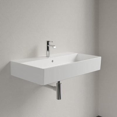 Villeroy & Boch Memento 2.0 wastafel onderzijde geslepen 80x47cm met overloop 1 kraangat ceramic+