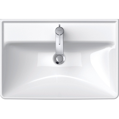 Duravit D-Neo wastafel met wondergliss 65x44x17cm 1 kraangat rechthoek Keramiek Wit