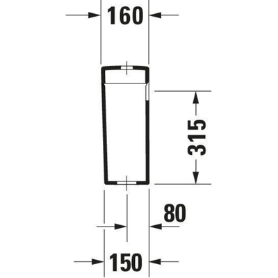 Duravit HappyD 2 duoblokreservoir + binnenwerk met onderaansluiting links 4.5/3L dualflush met wondergliss wit