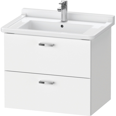 Duravit XBase Wastafelonderkast 65x46.8x56cm Standaard greep met softclose spaanplaat Grafiet Mat