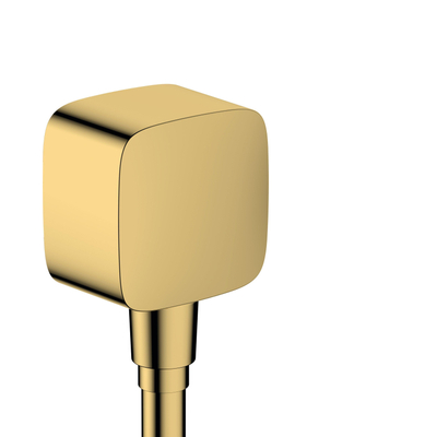 Hansgrohe FixFit E muuraansluitbocht m. terugslagklep kunststof polished gold optic