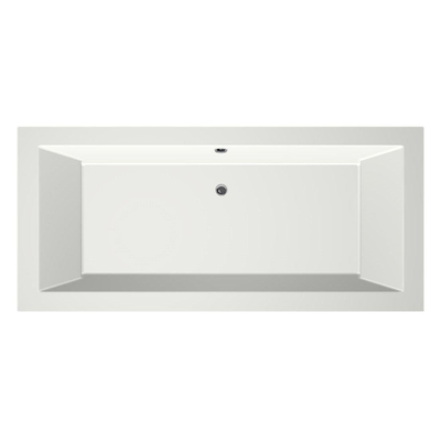 Xenz Society ligbad - 175x80cm - met overloop - zonder afvoer - Acryl Edelweiss mat