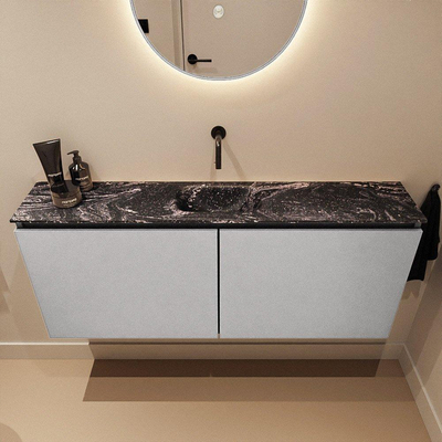 MONDIAZ TURE-DLUX 120cm toiletmeubel Plata. EDEN wastafel Lava positie midden. Zonder kraangat.