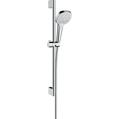 Hansgrohe Croma Select E Multi glijstangset met Croma Select E Multi handdouche 65cm met Isiflex`B doucheslang 160cm wit/chroom