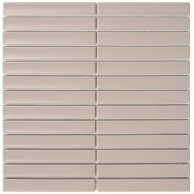 The Mosaic Factory Sevilla mozaïektegel - 29.6x29.9cm - wandtegel - Rechthoek - Porselein Vintage Pink Mat