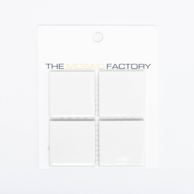 SAMPLE The Mosaic Factory Barcelona mozaïektegel 4.8x4.8x0.6cm wandtegel voor binnen en buiten vierkant Keramiek Extra Wit