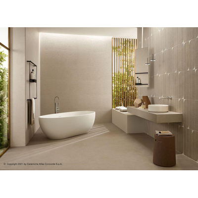 Atlas Concorde Boost Natural Vloer- en wandtegel - 60x120cm - 9mm - gerectificeerd - Porcellanato - Kaolin (Beige)