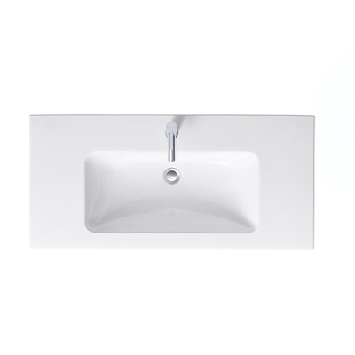 Duravit ME by Starck meubelwastafel 103x49cm met 1 kraangat met overloop met wondergliss wit