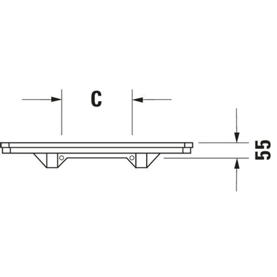 Duravit Serie 1930 Keramische Legger 550X55X130Mm Wit Glanzend