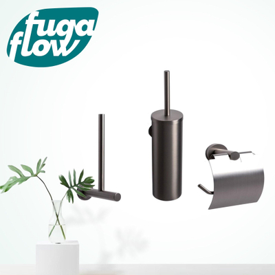 FugaFlow Efficiente Acces Toiletset - driedelig - RVS -