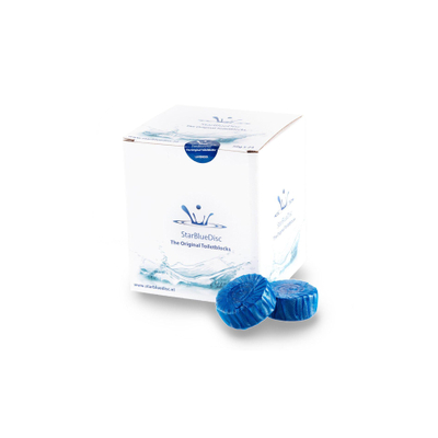 Starbluedisc toiletblokjes jaarverpakking a 24 stuks blauw