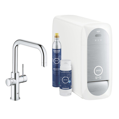 GROHE blue home Keukenkraan - u uitloop - met WiFi - bluetooth - Chilled & Sparkling - chroom