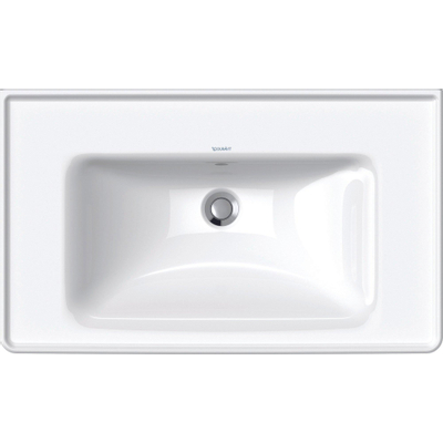 Duravit D-Neo wastafel met wondergliss 80x48x16.5cm 1 kraangat rechthoek Keramiek Wit