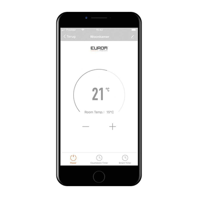 Eurom Alutherm 2000 Wifi Convectorkachel - Hangend/Staand - 2000watt - zwart