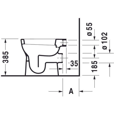 Duravit D-code closet staand met spoelrand vlakspoel PK wit