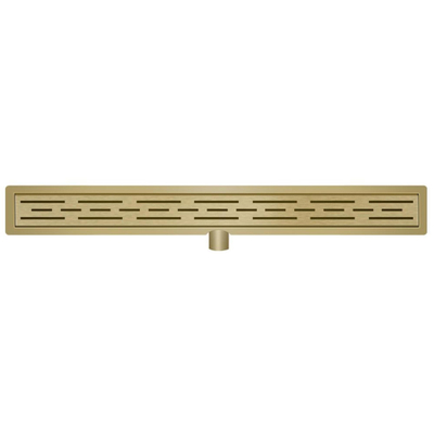 Wiesbaden douchegoot met flens en rooster 70 x 7 cm geborsteld messing