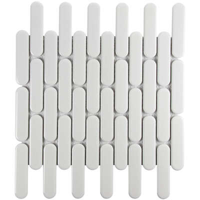 The Mosaic Factory Sevilla mozaïektegel - 30x30cm - wandtegel - Ovaal - Porselein White Glans