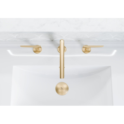 Crosswater Foile - 2 hendels - opbouw - geborsteld messing